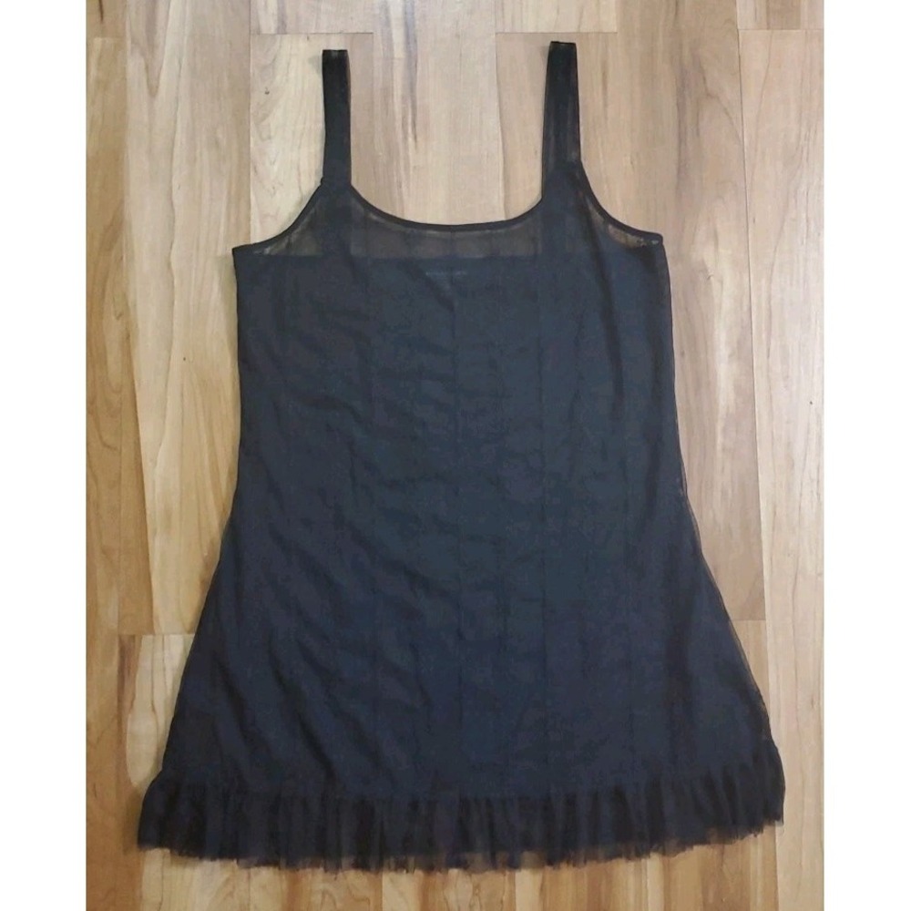 Ivy & Annabelle Short Black Sheer‎ Nightgown Embroidered Size Medium Whimsigoth